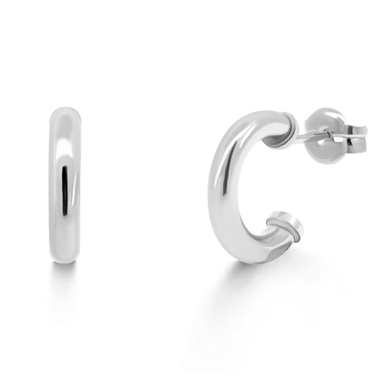 Pendientes de Aro Oro Blanco 13mm 36810010120