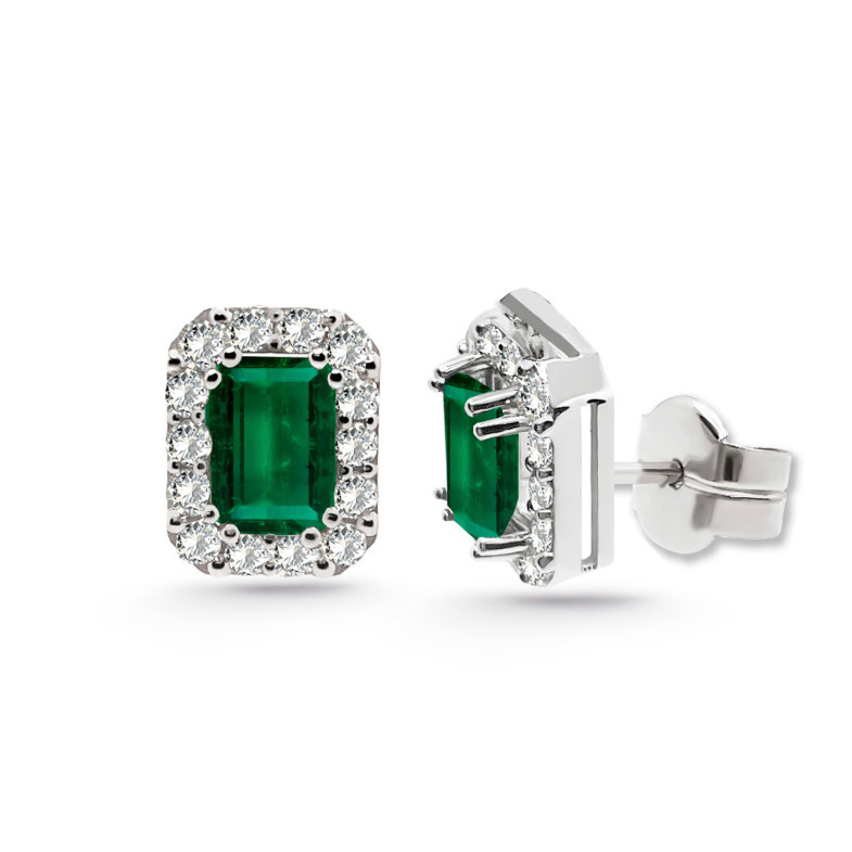 Rectangular Emerald Earrings 1.45Ct Dormilona Sunset Rentangle 99929918021