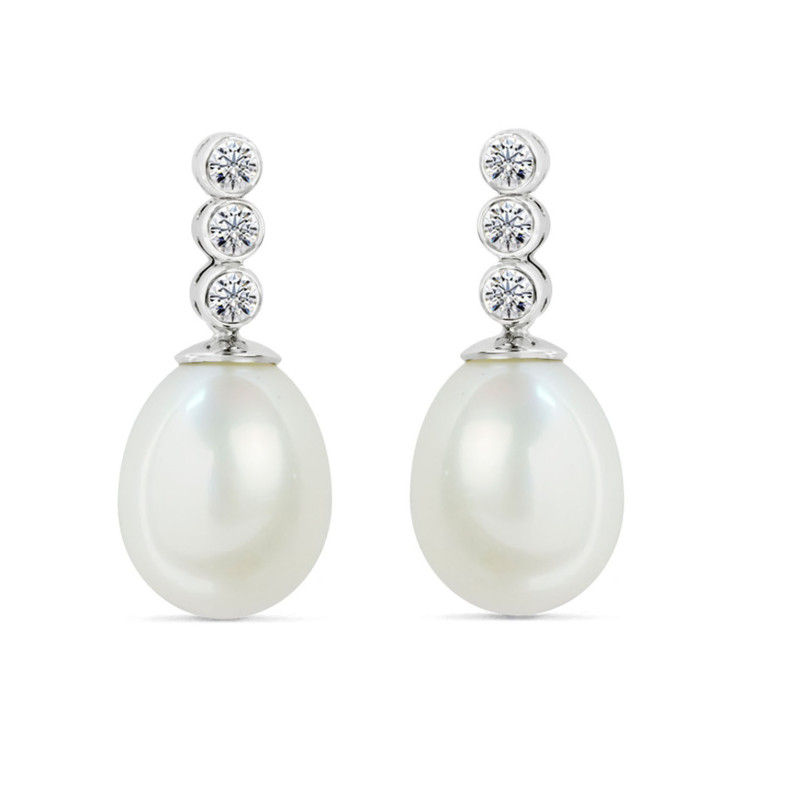 Pearl and Diamonds Bride Serenity Earrings 0.50 99928761121