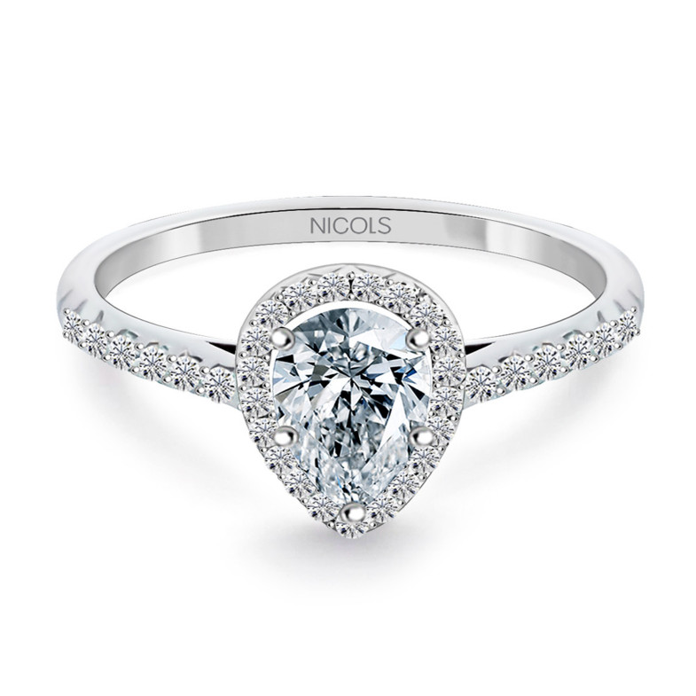 Anillo Diamante Pera Solitario 0.75 Quilates 99930376211