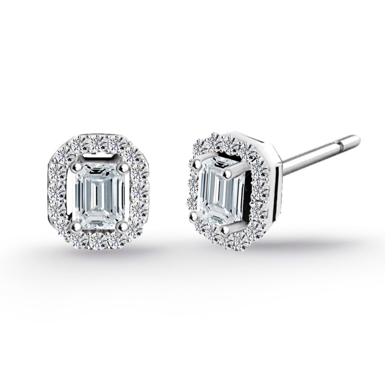 Angie Diamond Earrings Emerald size 0.70 99930380021