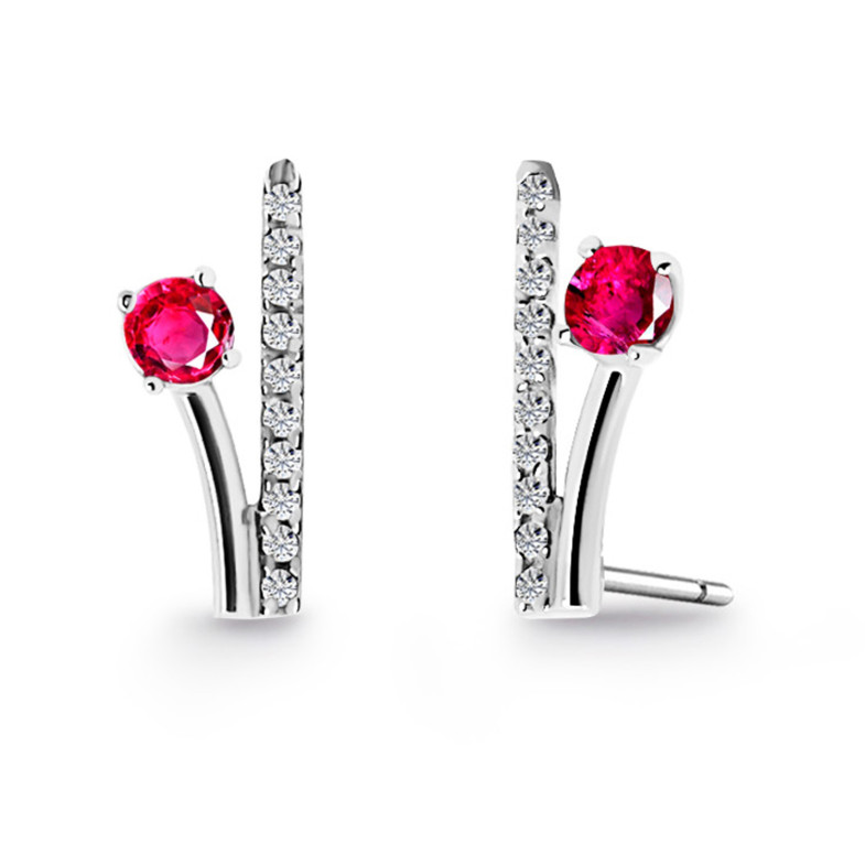 Branch Climbing Earrings Diamonds and Rubies 0.40 36810130121
