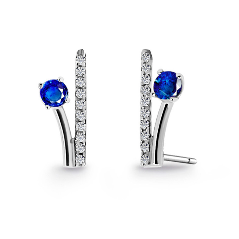 Boucles d'oreilles Rama Diamants et saphirs 0.40 36810130221