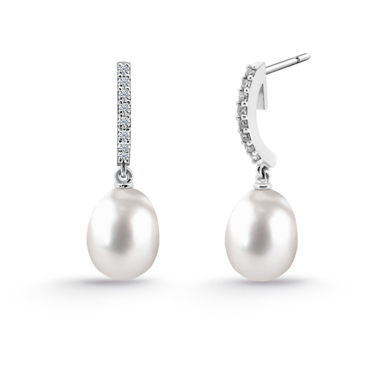 Brincos Noiva Serenity Pérolas e Diamantes 0,15 99928763321