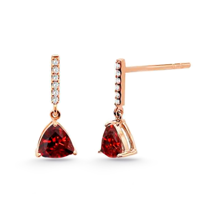 Orecchini Granato e Diamanti TRILLON 14711195321