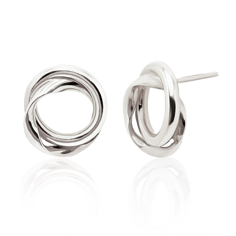 Brincos Branco Nua de Ouro DOBLE TUBO 35310360120