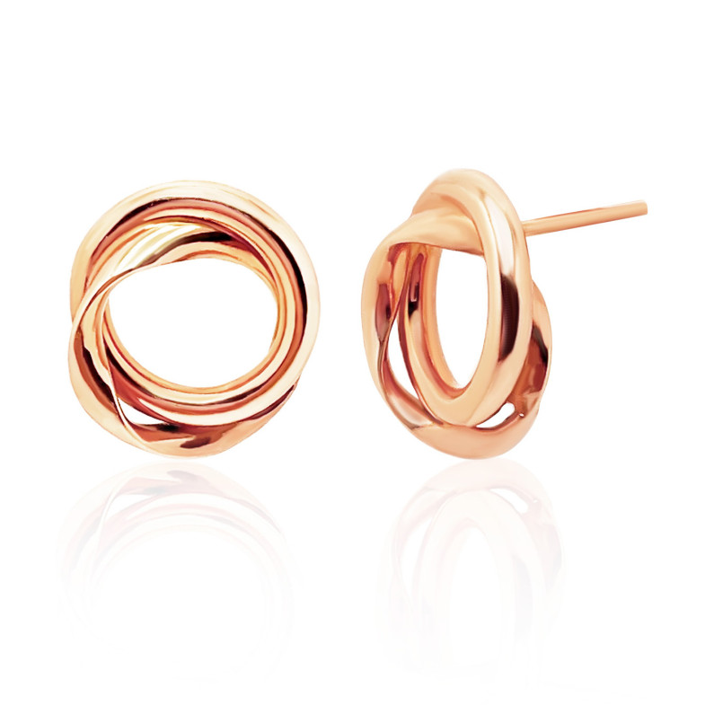 Orecchini in oro Nudo rosa DOBLE TUBO 35310360320