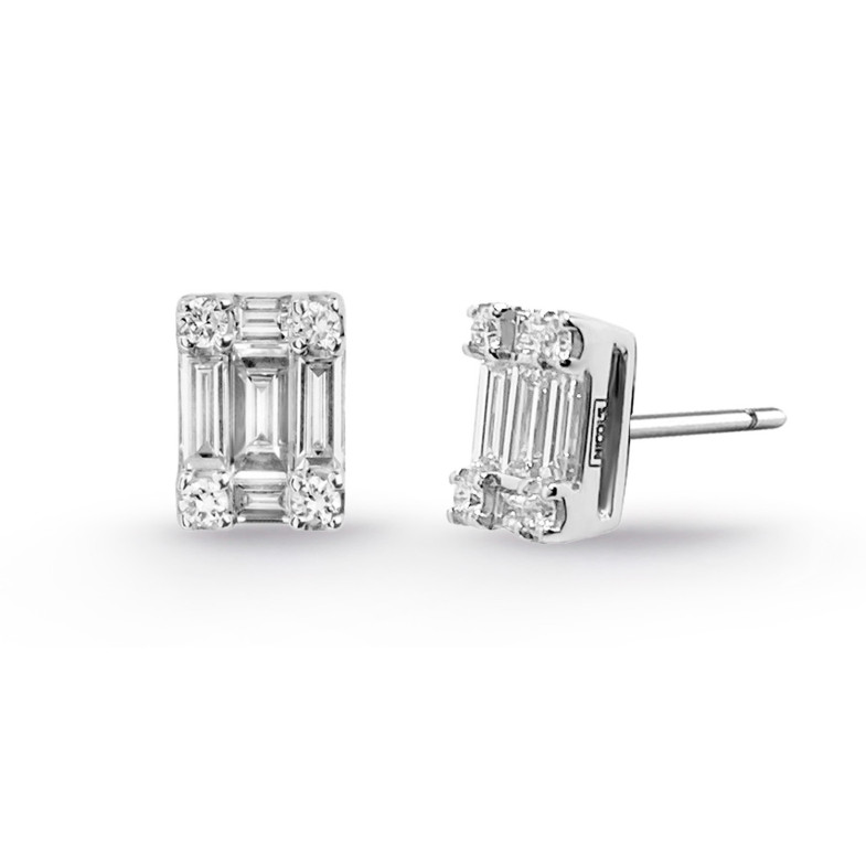 Boucles d'oreilles diamant MINERVA 0.65 Dormilonas Square 32810035121