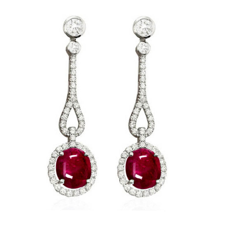 Pendientes Diamantes Rubí ROYAL JEWELS 99929030023