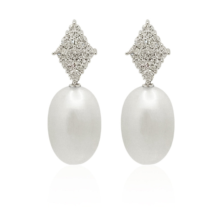ROMBO Diamond and Pearl Earrings. 99926513521