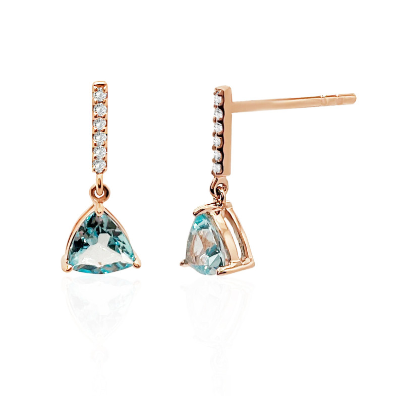 Boucles d'oreilles Topaz et Diamants TRILLON 14711195022