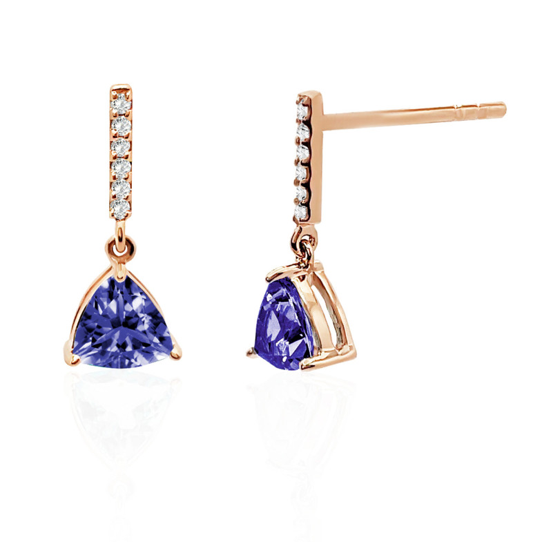 Iolite and Diamonds Earrings TRILLON 14711195322