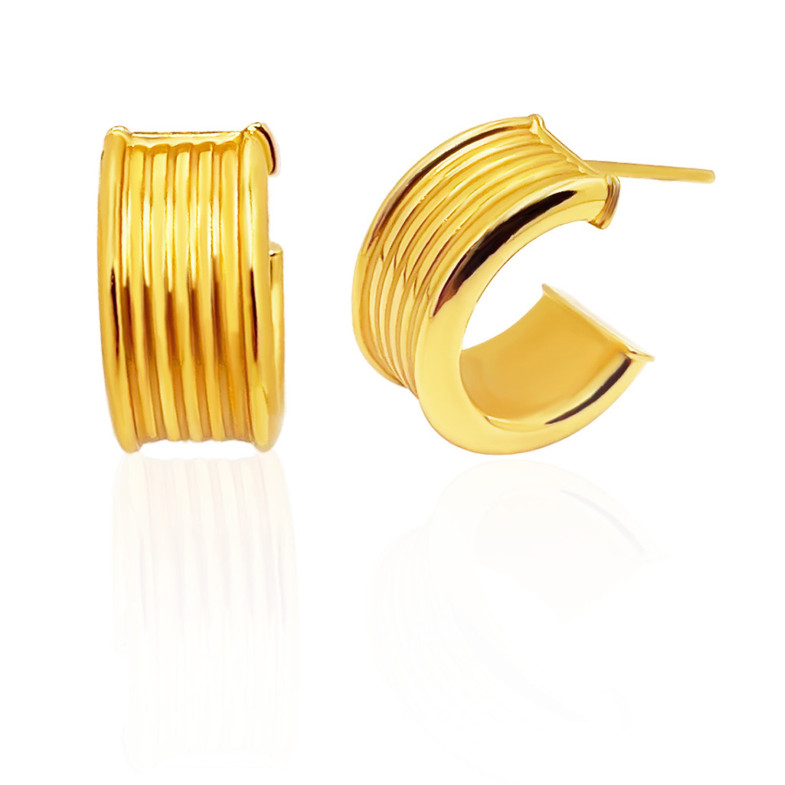 Orecchini Giallo anello d'oro fulmine LINED 35310355020
