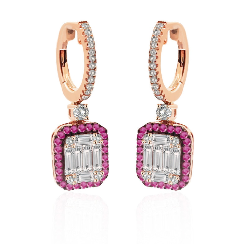 Boucles d'oreilles Diamant et Electra Ruby 32810231022