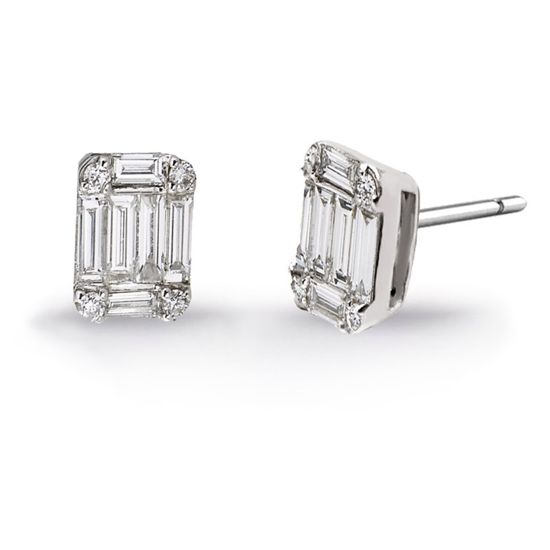 Boucles d'oreilles diamant MINERVA 0,40 Dormilonas Square 32810037021