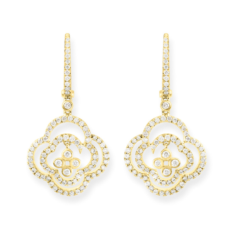 Boucles d'oreilles Fleur d'or ARABESQ 292103321
