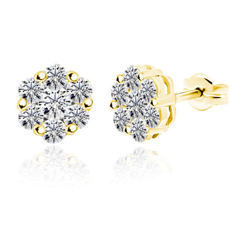 Pendientes Diamantes Camelia 0.80 Oro Amarillo 20110202121