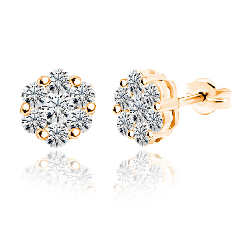 Orecchini di diamanti Camelia 0.80 Oro Rosa 20110202021