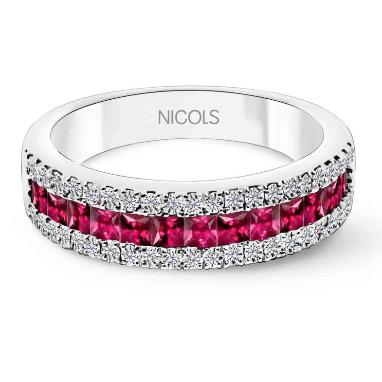 Princess Rubis Ring and Amelia Diamonds 0.30 14710370113