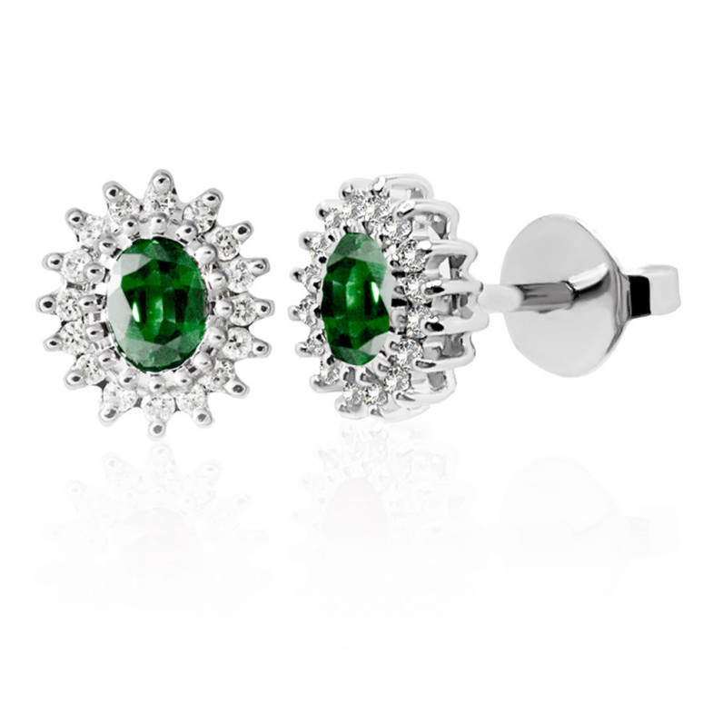 Emerald earrings 29210350021 OVAL DETAIL