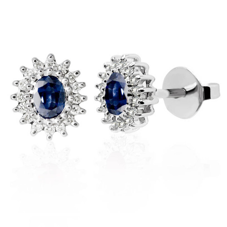 Sapphire earrings 29210350221 OVAL DETAIL
