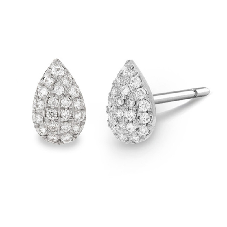 Celebrity Drop Diamond Earrings 0.08 White Gold 14711082621
