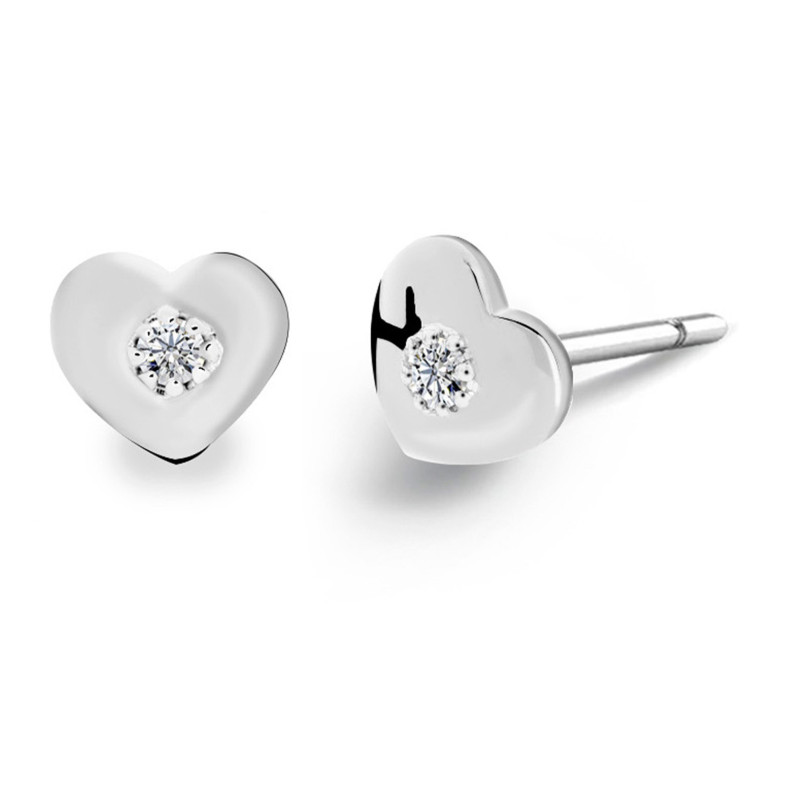Celebrity Heart Earrings White Gold 14711084621