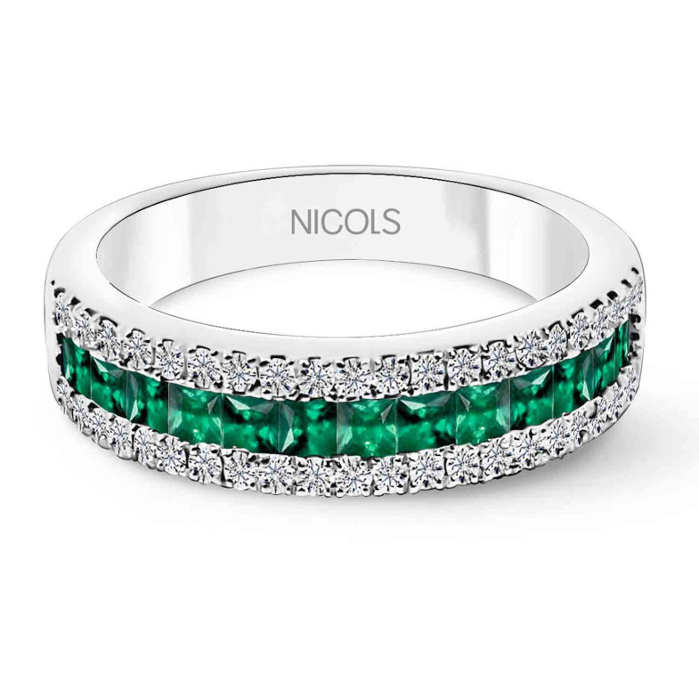 Smeraldo Principessa Anello e Amelia Diamanti 0.30 14710370013