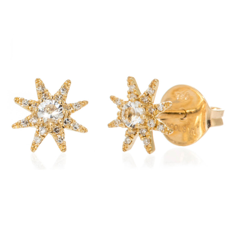 Gold Star earrings 29210510121 LITTLE DETAILS