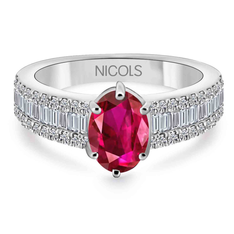 Oval Ruby and Diamond Ring Lola 1.00 14710600113