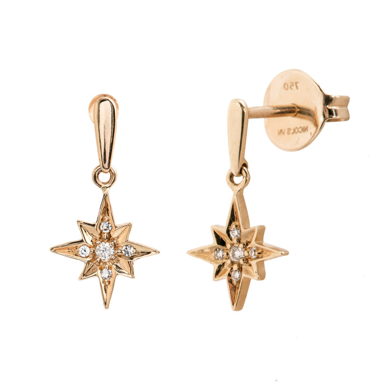 Brincos de diamante Fugaz Star LITTLE DETAILS 29210516221