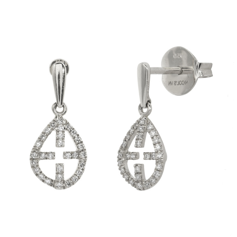 Gold Hollow Cross Earrings LITTLE DETAILS 29210512021
