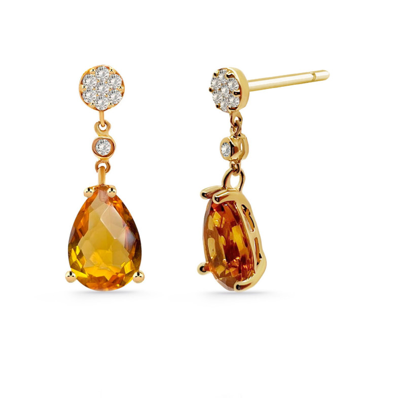 Diamond and Citrine Earrings LEONOR 14710018021