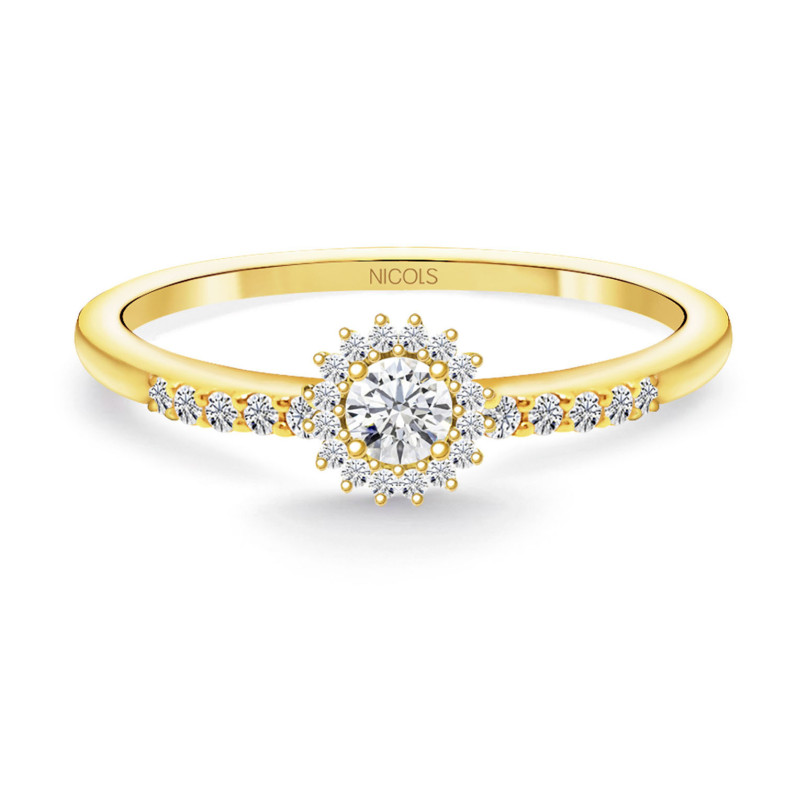 Margarita Diamond Solitaire Ring 0.15 Yellow Gold 99930178011