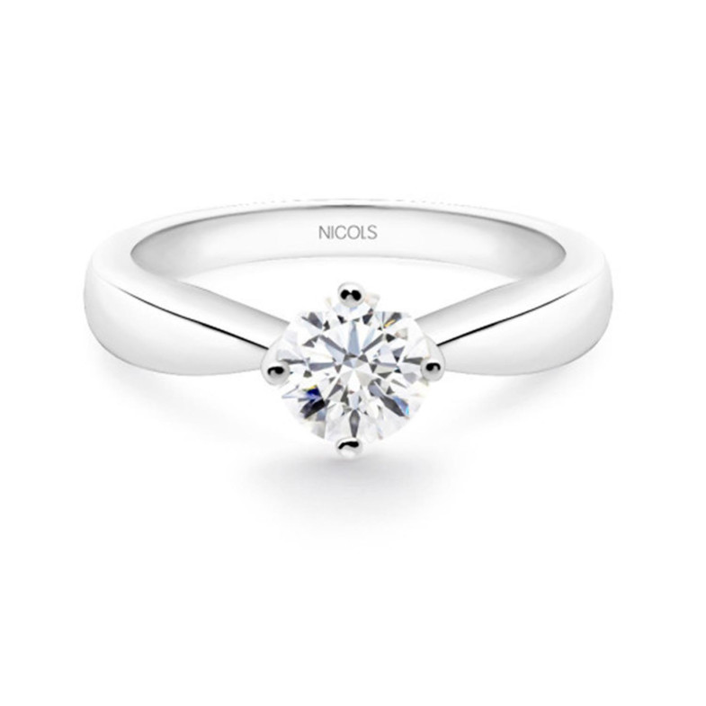 Engagement de Ring JACKIE TWISTED Or blanc (18kt) avec Diamant 0.60ct 9992825235911