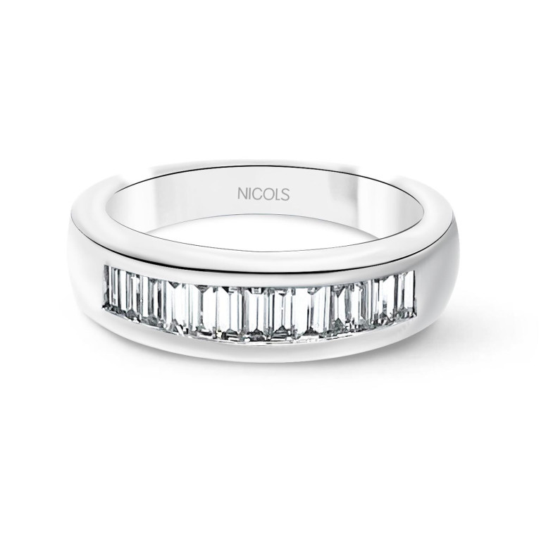 ABELIA Bague Alliance 0.70 Or Blanc 20110000211