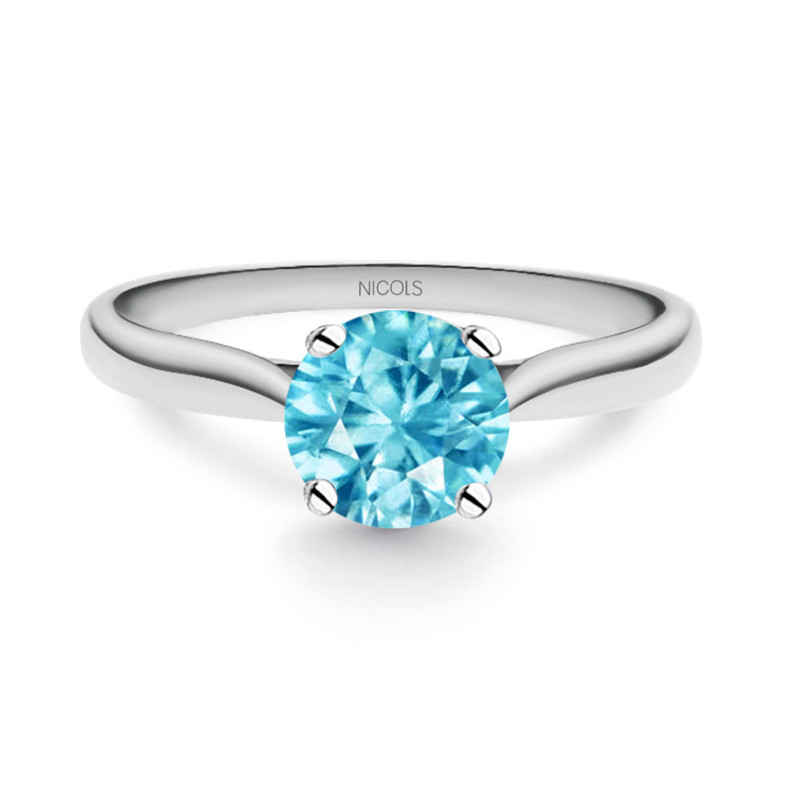 Gold ring 99928916718 Zircon Blue LONE NICOLE