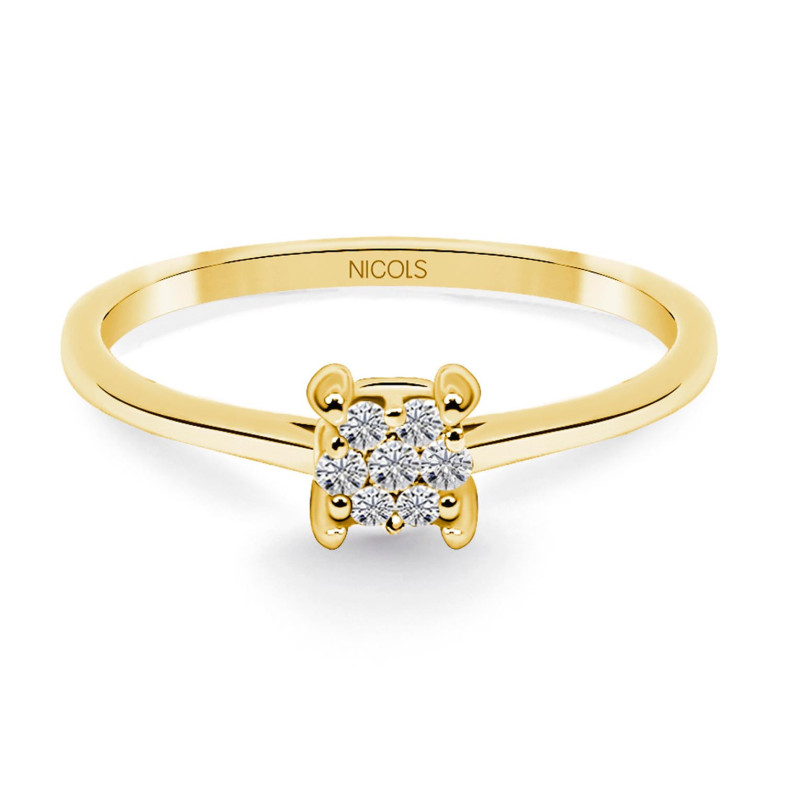 Anel de diamante Gardenia 0,10 ouro amarelo 29210230111