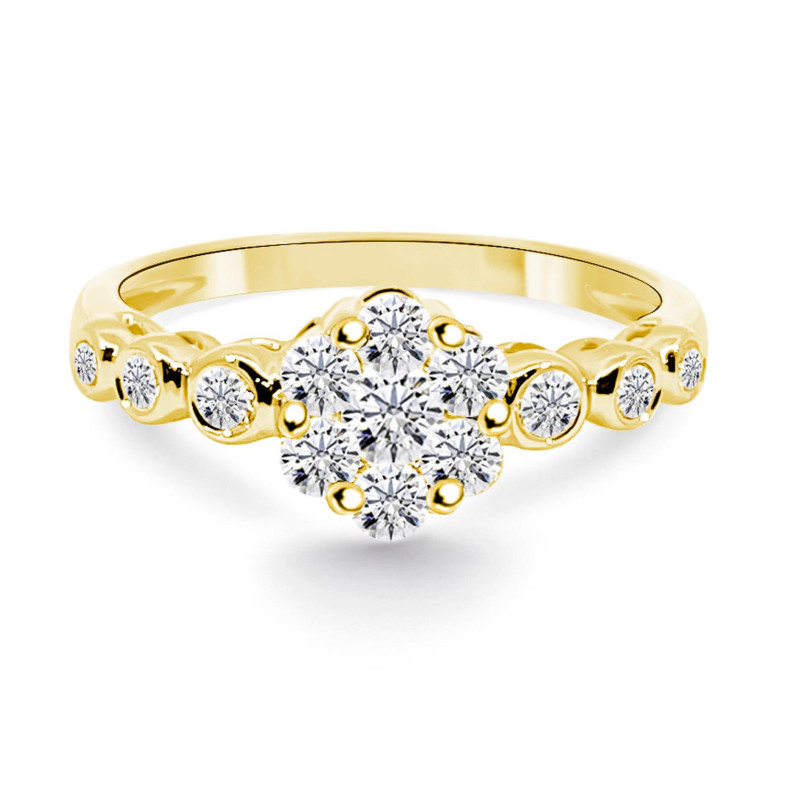 Anillo Diamantes CAMELIA 0.58 Oro Amarillo 20110201111
