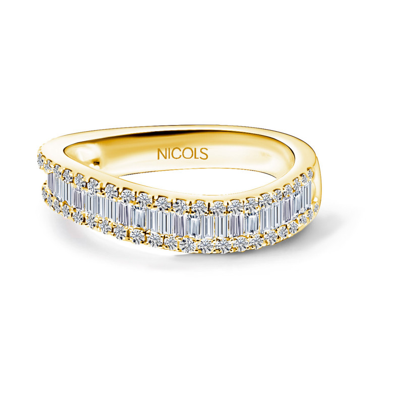 Abelia Diamond Ring 0.60 Yellow Gold Wave 14710310315
