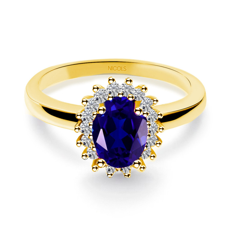 Anillo Compromiso Zafiro Dalia 1.00 99929085115