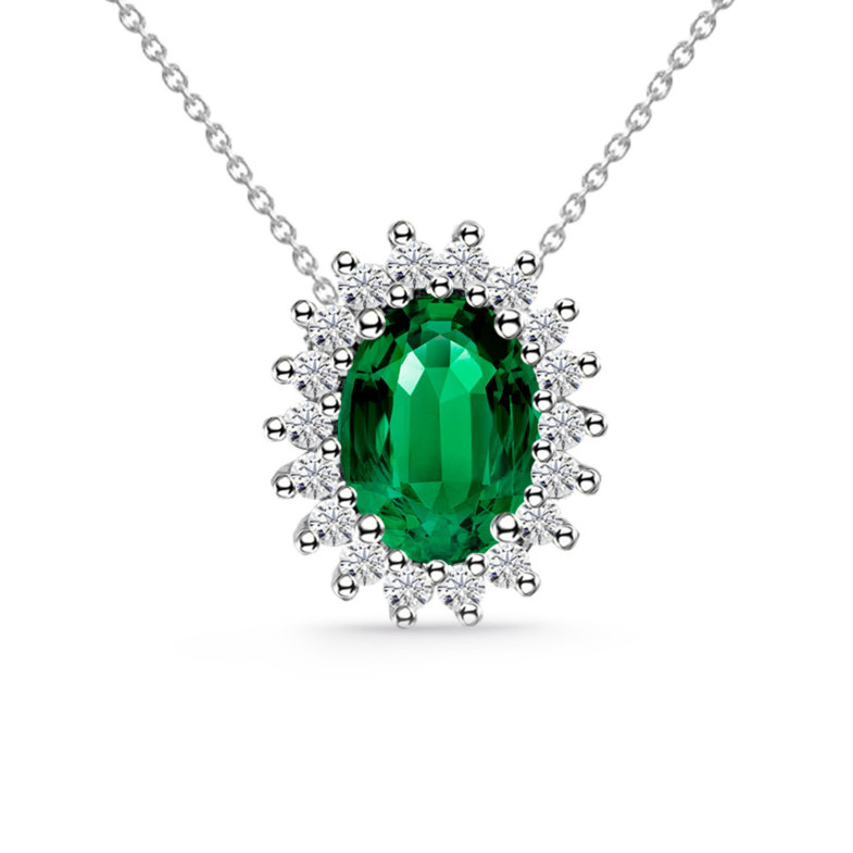 Emerald and Diamond Necklace DALIA 1.30 99929080251