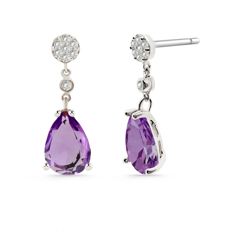 Boucles d'oreilles en diamant LEONOR Ampistes 14710018221