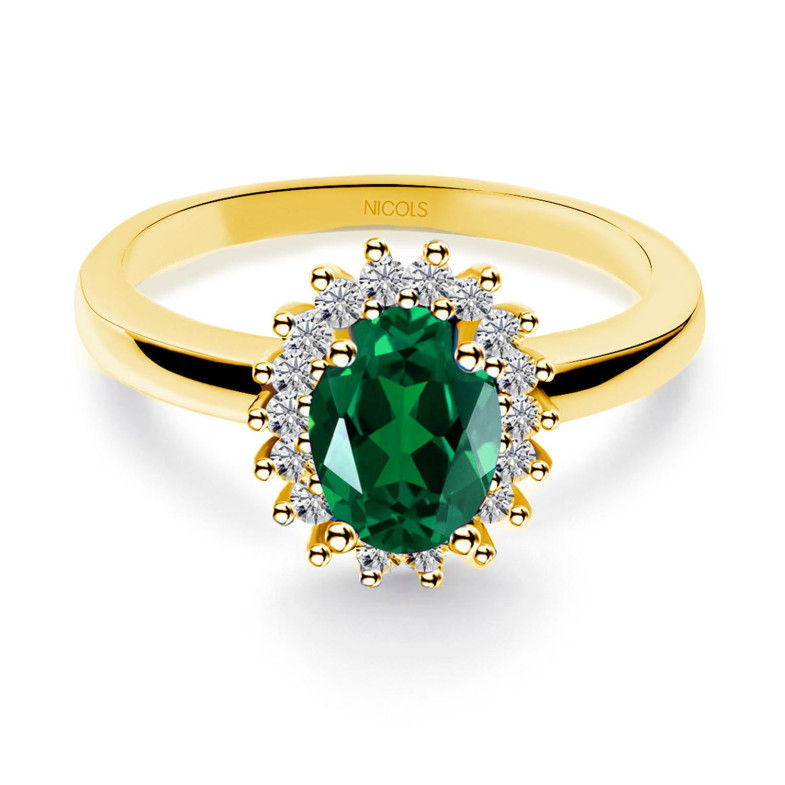 Anillo Esmeralda Oro Amarillo Dalia 1.00 99929085215