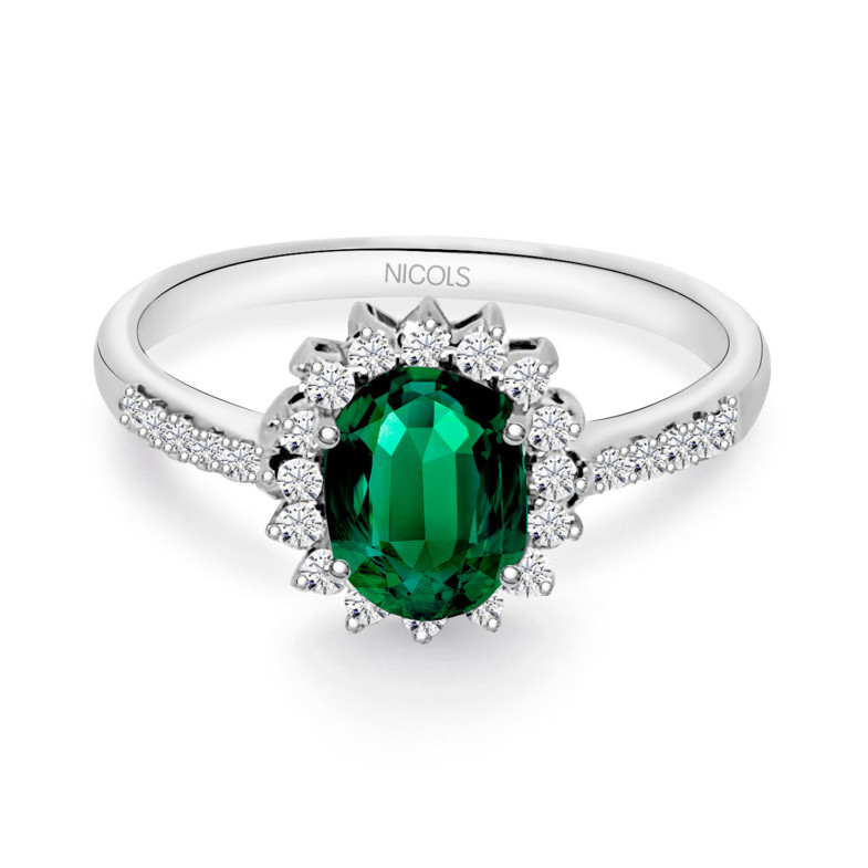Anillo Esmeralda Orla Dalia 0.95 14711125213