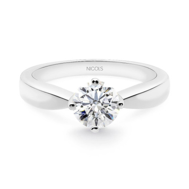 Jackie Twisted ouro branco (18kt) Anel de compromisso com diamante 0.95ct 99925236611