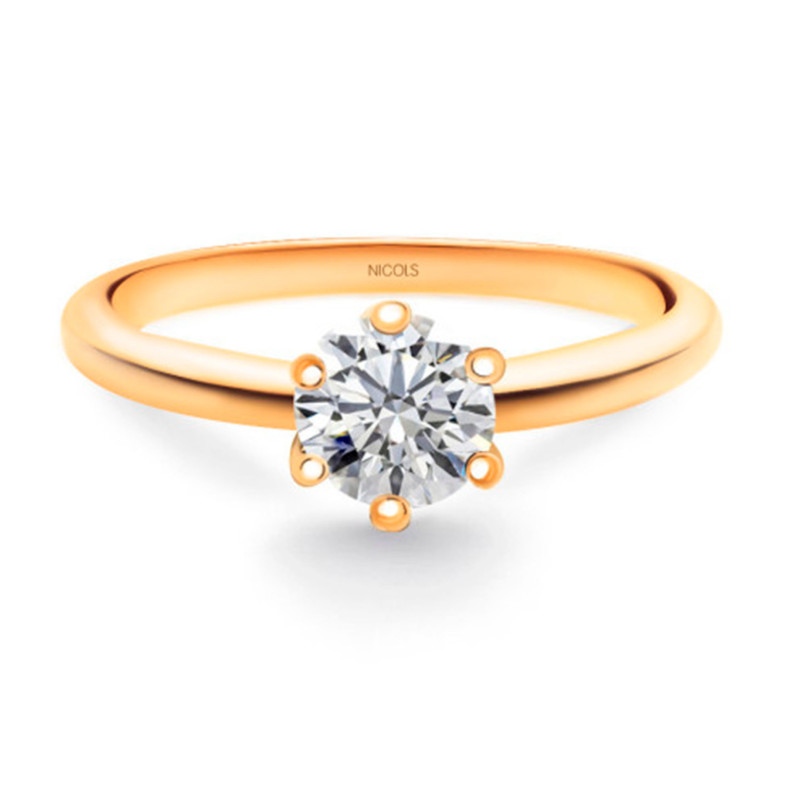 Ring Commitment CHARLOTTE Or rose (18kt) avec Diamant 0.60ct 99928215919