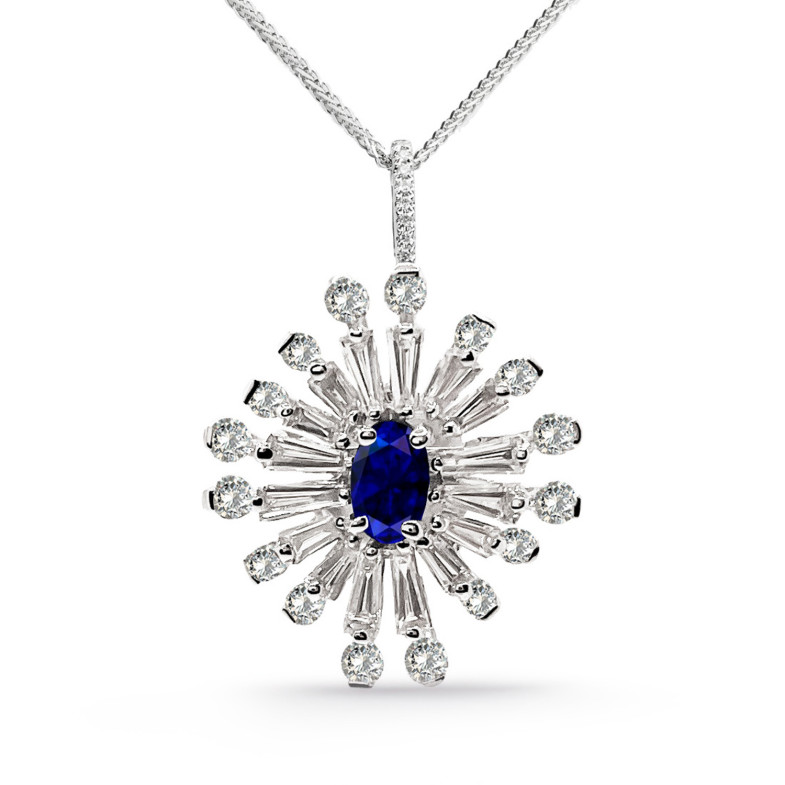 Diamond and Sapphire Pendant Snowflake 32810250041