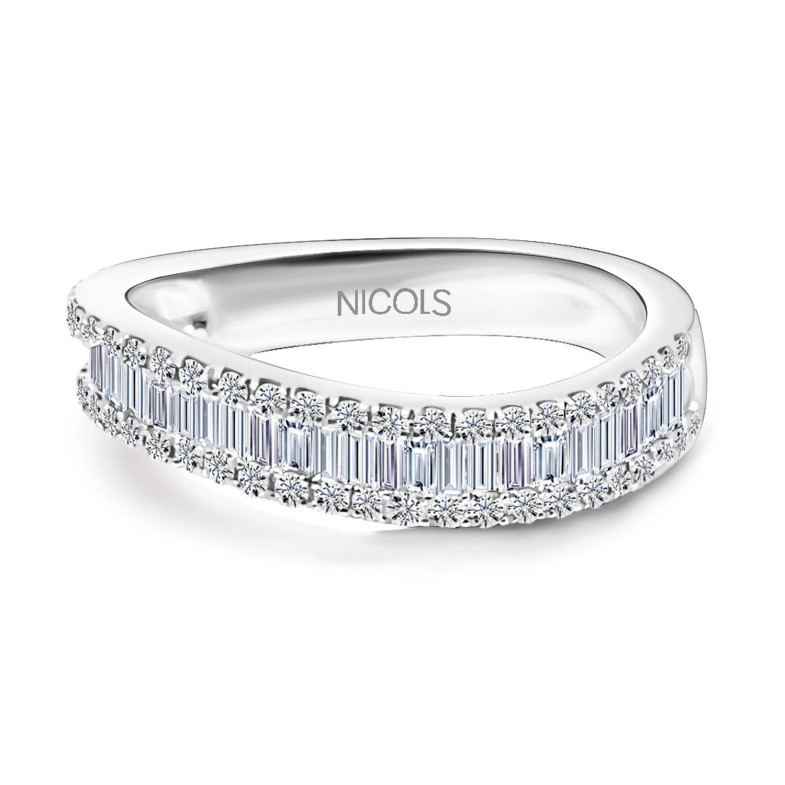 Abelia Diamond Ring 0.60 White Gold Wave 14710310311