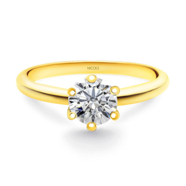 Charlotte Yellow Gold (18kt) Engagement Ring avec Diamond 0.91ct 99928216515